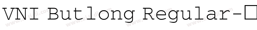 VNI Butlong Regular字体转换